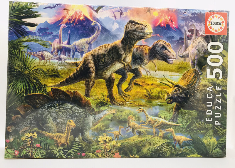 Jigsaw Puzzle 500 Piece Dinosaur Gathering