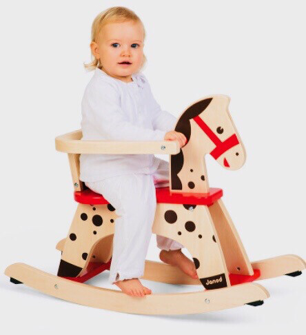 Janod Wooden Rocking Horse with removable safety seat