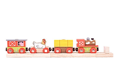 BigJig Farm Train With Magnetic Loads
