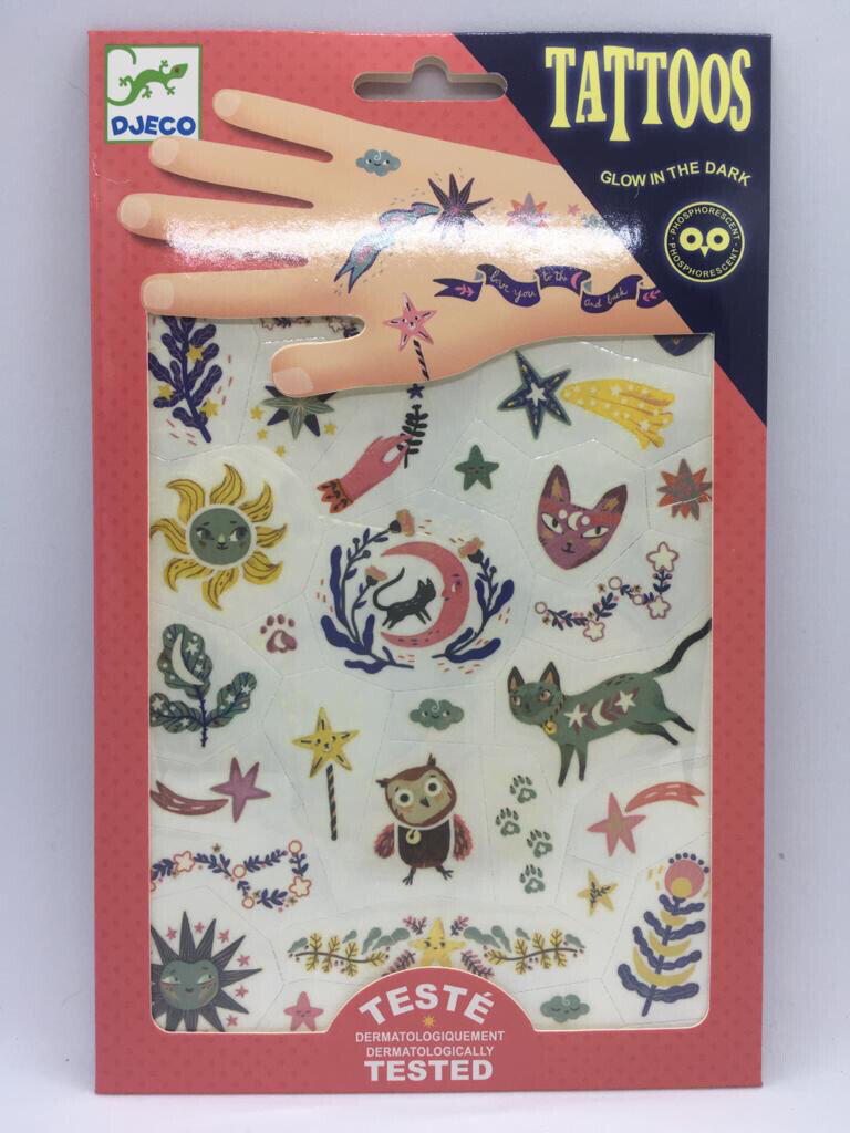 Djeco Temporary Tattoos Glow In The Dark Sweet Dreams