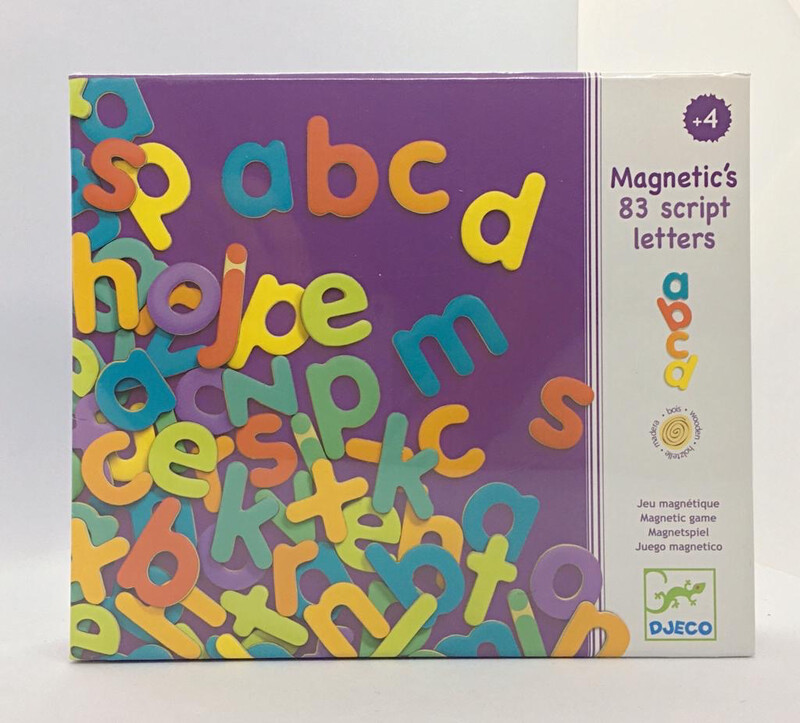 Djeco Wooden Magnetic Letters - 83 Lower Case Script