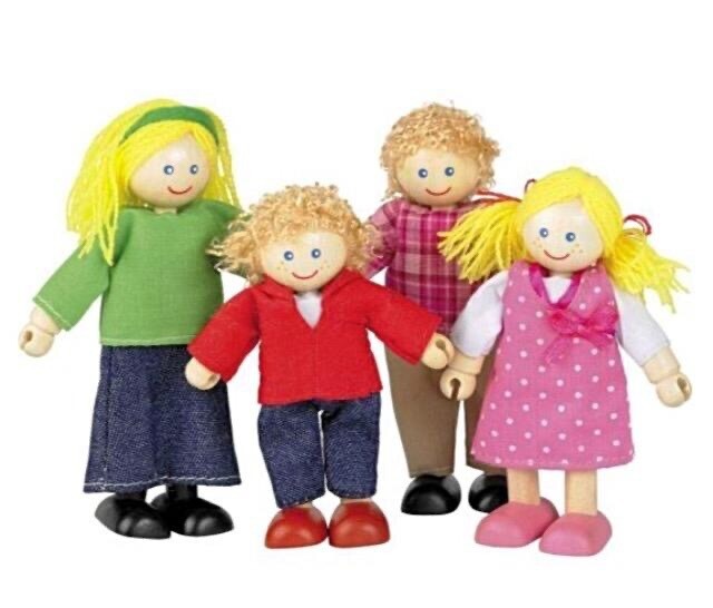 Tidlo Doll House Dolls Family White