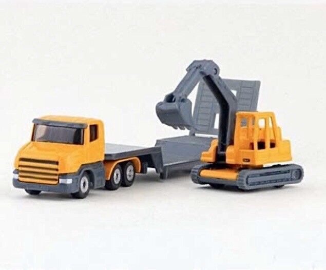 Siku Low Loader Truck With Excavator 1611