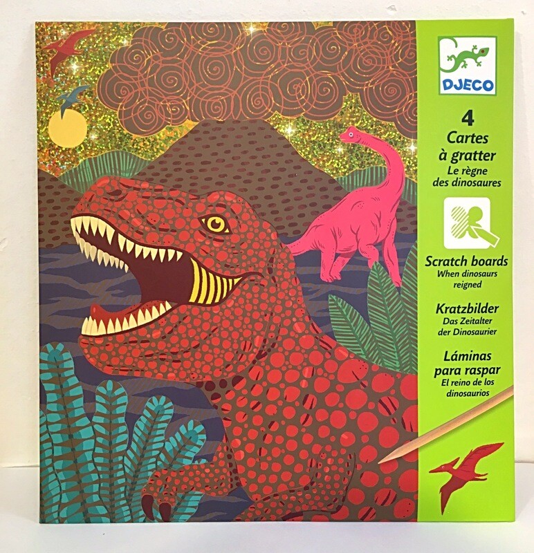 Djeco Art Dinosaur Scratch Boards