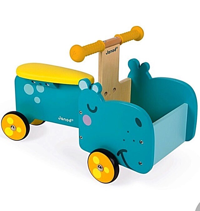 Janod Ride On Hippo With Front Storage