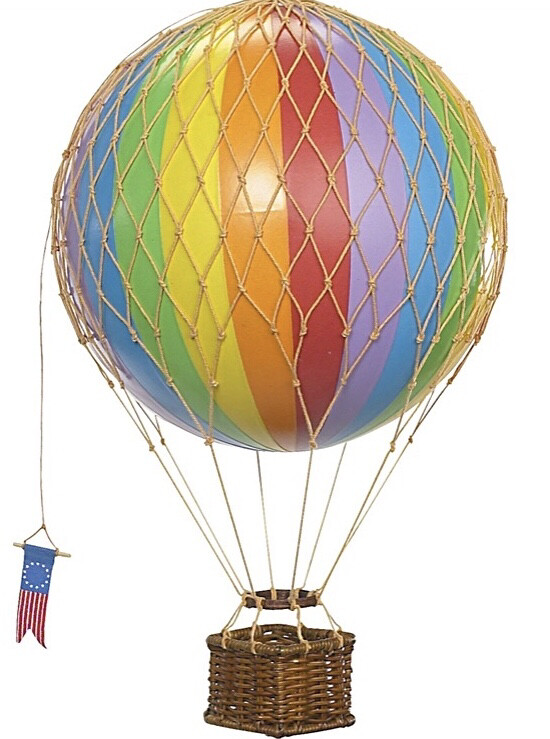 Hot Air Balloon Medium Rainbow 