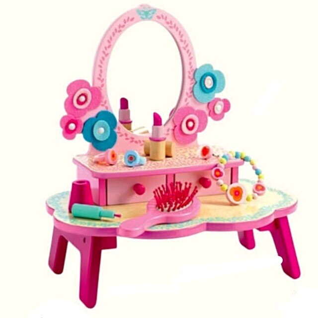 Djeco Flora Wooden Dressing Table With Accessories
