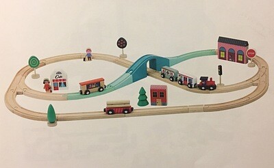 Vilac Grand Express Wooden Train Set