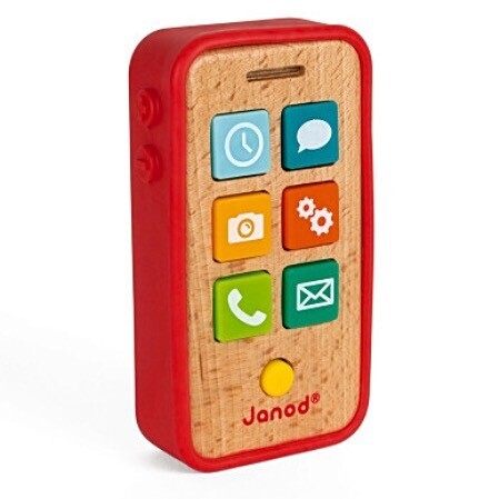 Janod Wooden Baby Mobile Phone with Sound