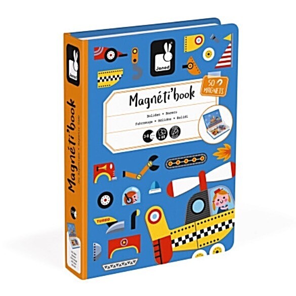 Janod Magnetic Book Vehicle Racers