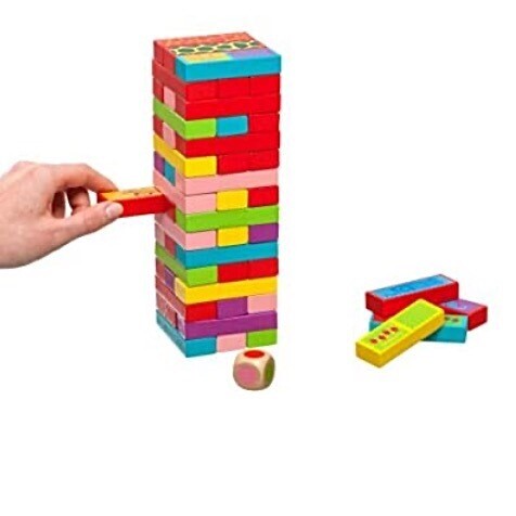 Tumbling Tower, Dominoes and Memory 3 In One Game