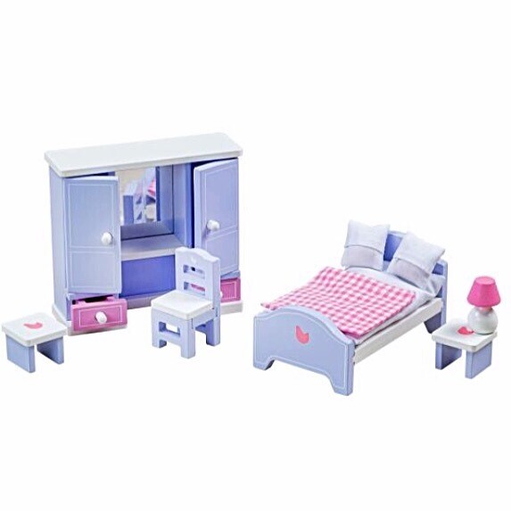 Bedroom Wooden Doll House Furniture Set