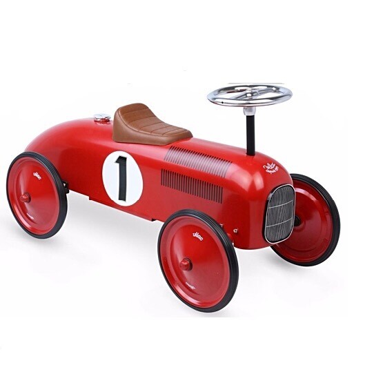 Vilac Classic Metal Ride on Car Red