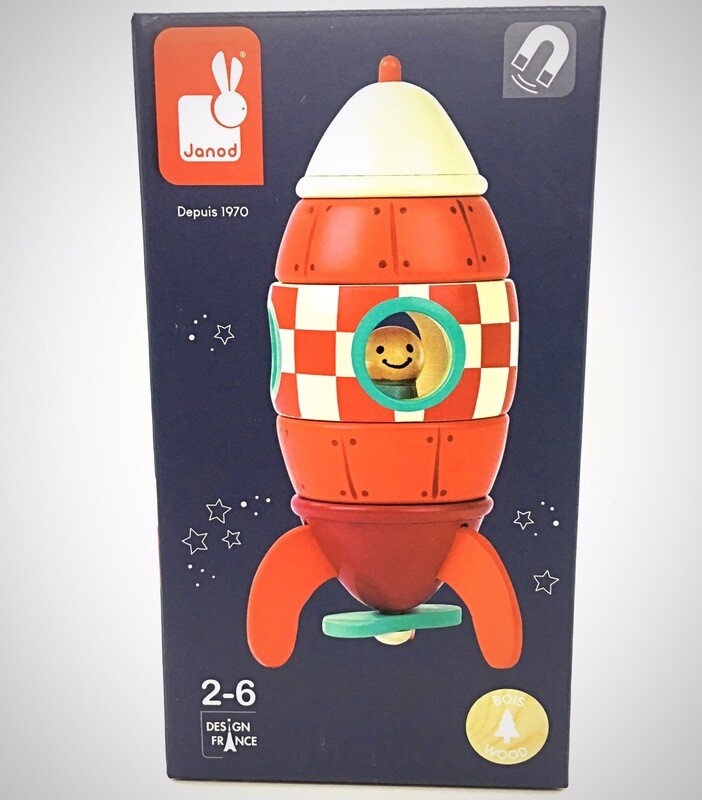 Janod Wooden Magnetic Rocket Ship