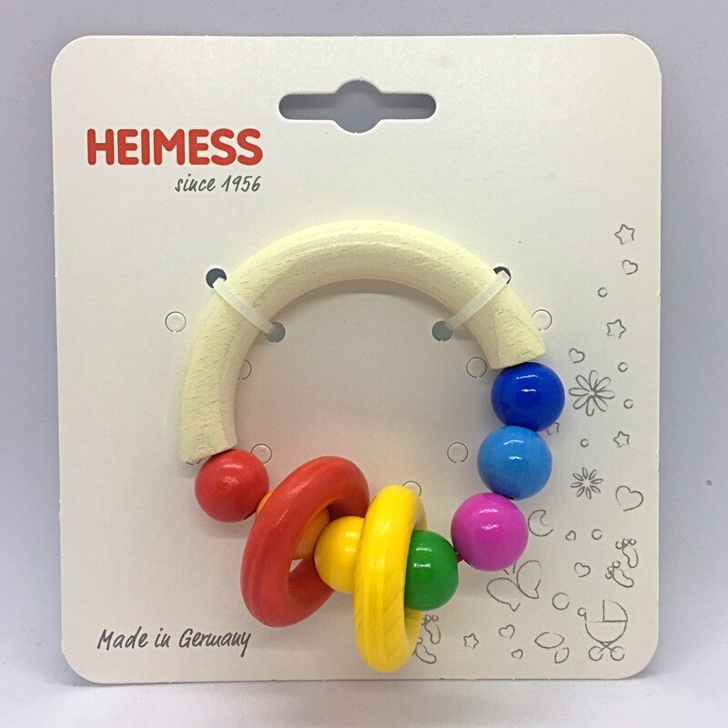 Heimess Wooden Baby Teething Rattle