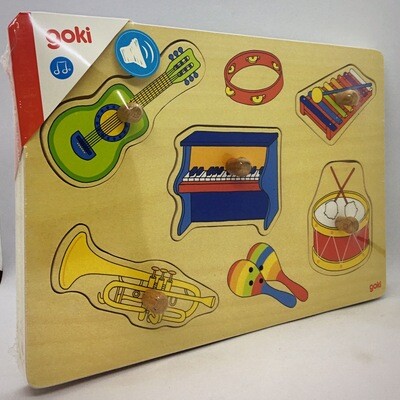 Goki Wooden Sound Peg Puzzle Musical Instruments 