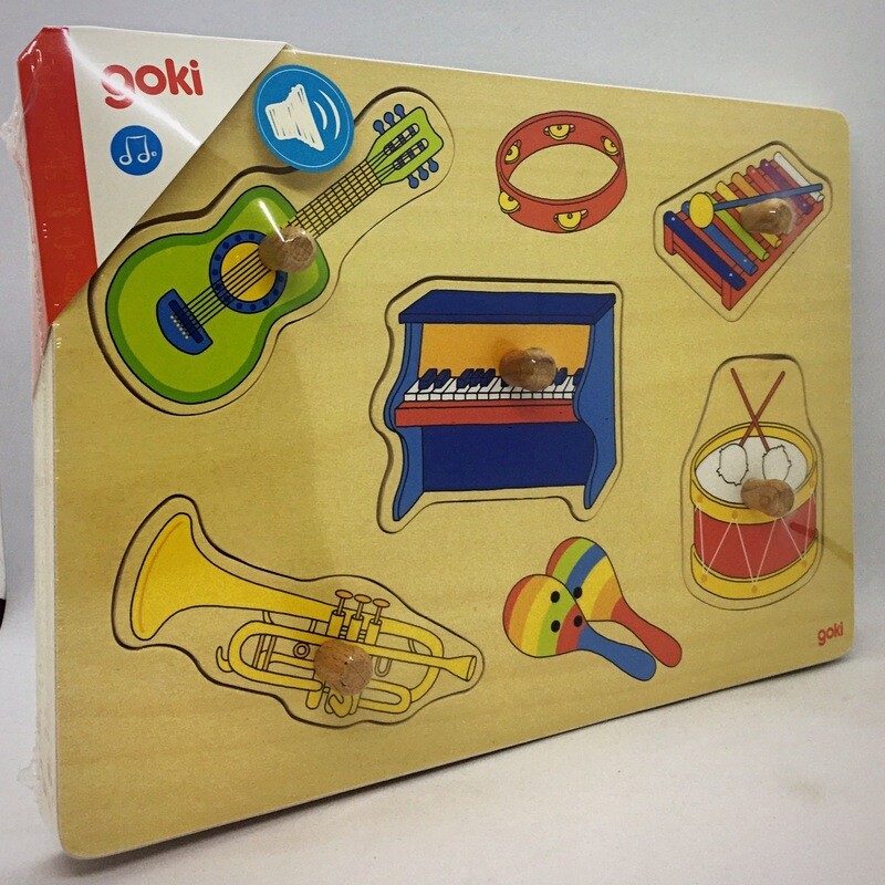 Goki Wooden Sound Peg Puzzle Musical Instruments 