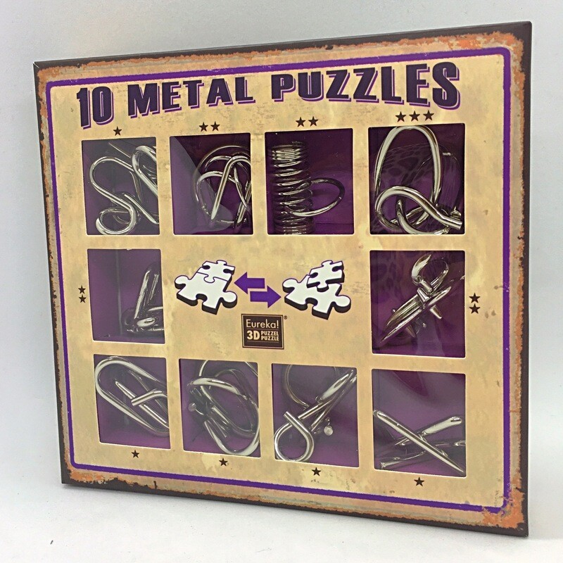 Eureka 10 Metal 3D Puzzles To Challenge The Mind (purple)