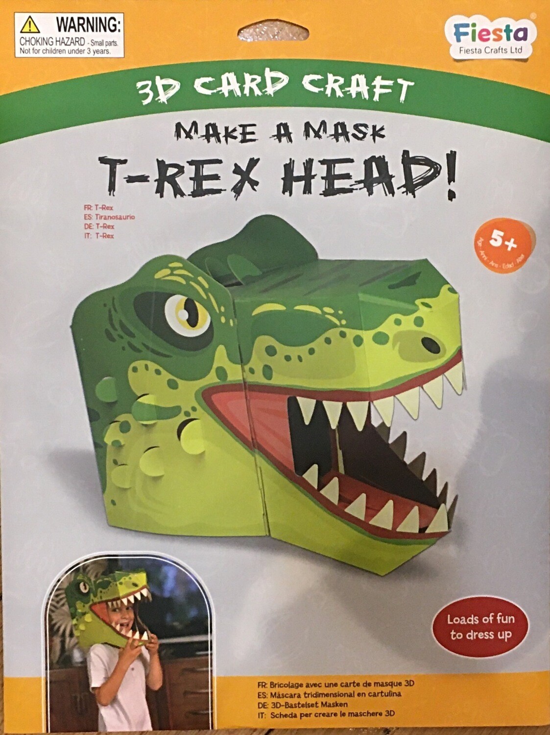 Fiesta 3D Make a Mask T-Rex Head