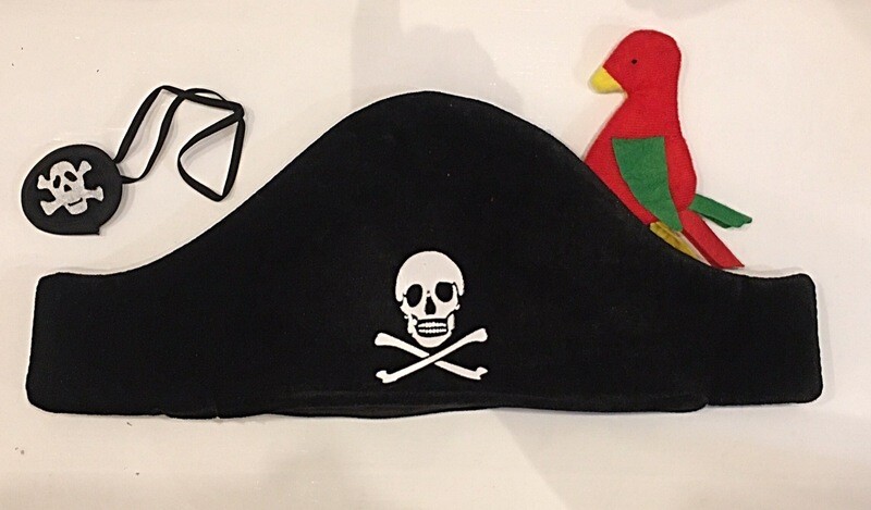 Pirate Hat With Parrot And Eye Patch