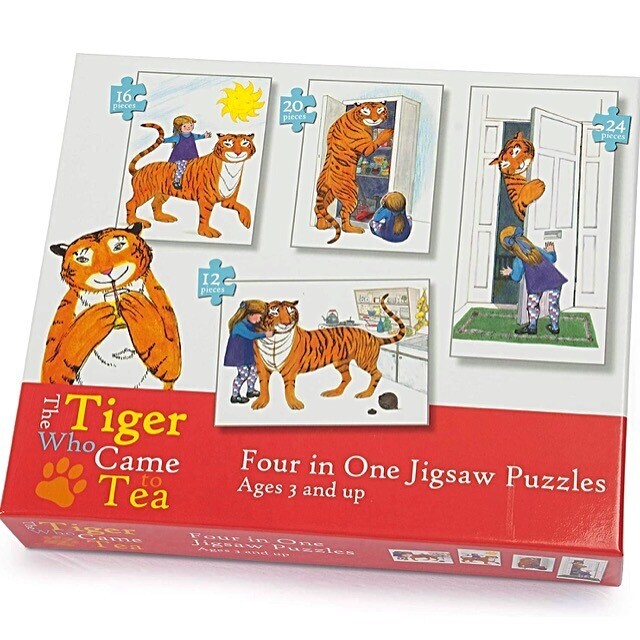 The Tiger who  Came for Tea 4 Jigsaw Puzzles In One Box