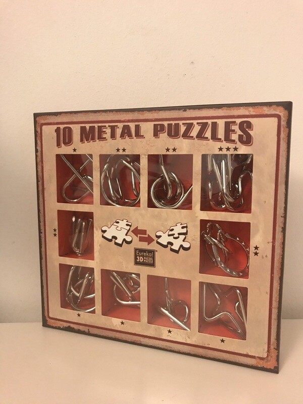 Eureka 10 Metal Puzzles To Challenge the Mind (Red)