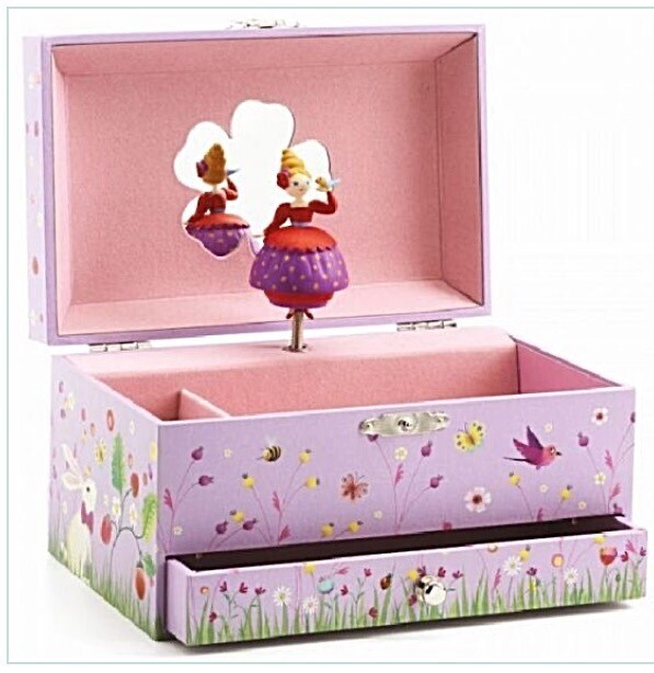 Djeco Musical Wooden Jewellery Box Princess