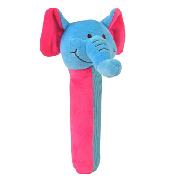Squeakaboo Elephant Soft Baby Rattle