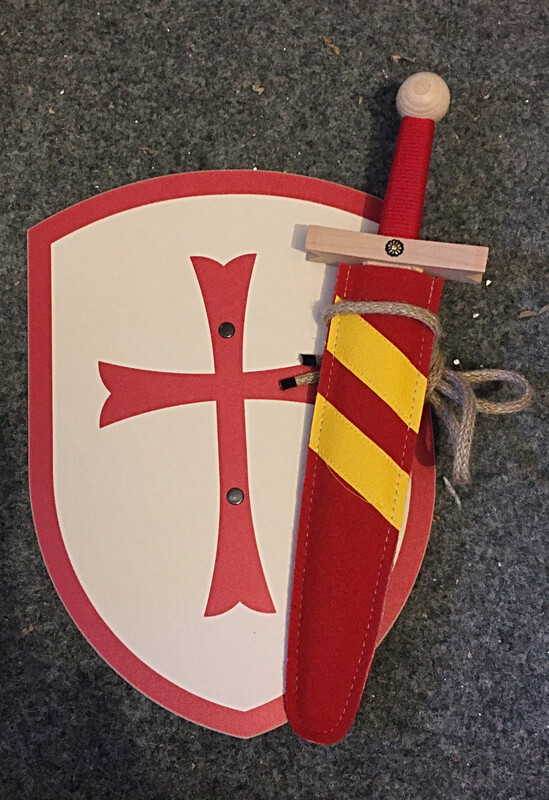 VAH Wooden Shield and Sword with Scabbard