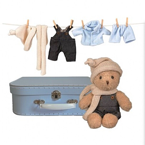 Egmont Teddy Bear Morris With Clothes In Suitcase