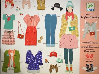 Djeco One Big Dressing Room Paper Doll Wardrobe