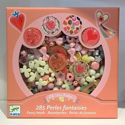 Djeco 285 Fancy Beads Set Hearts for Age 6-10