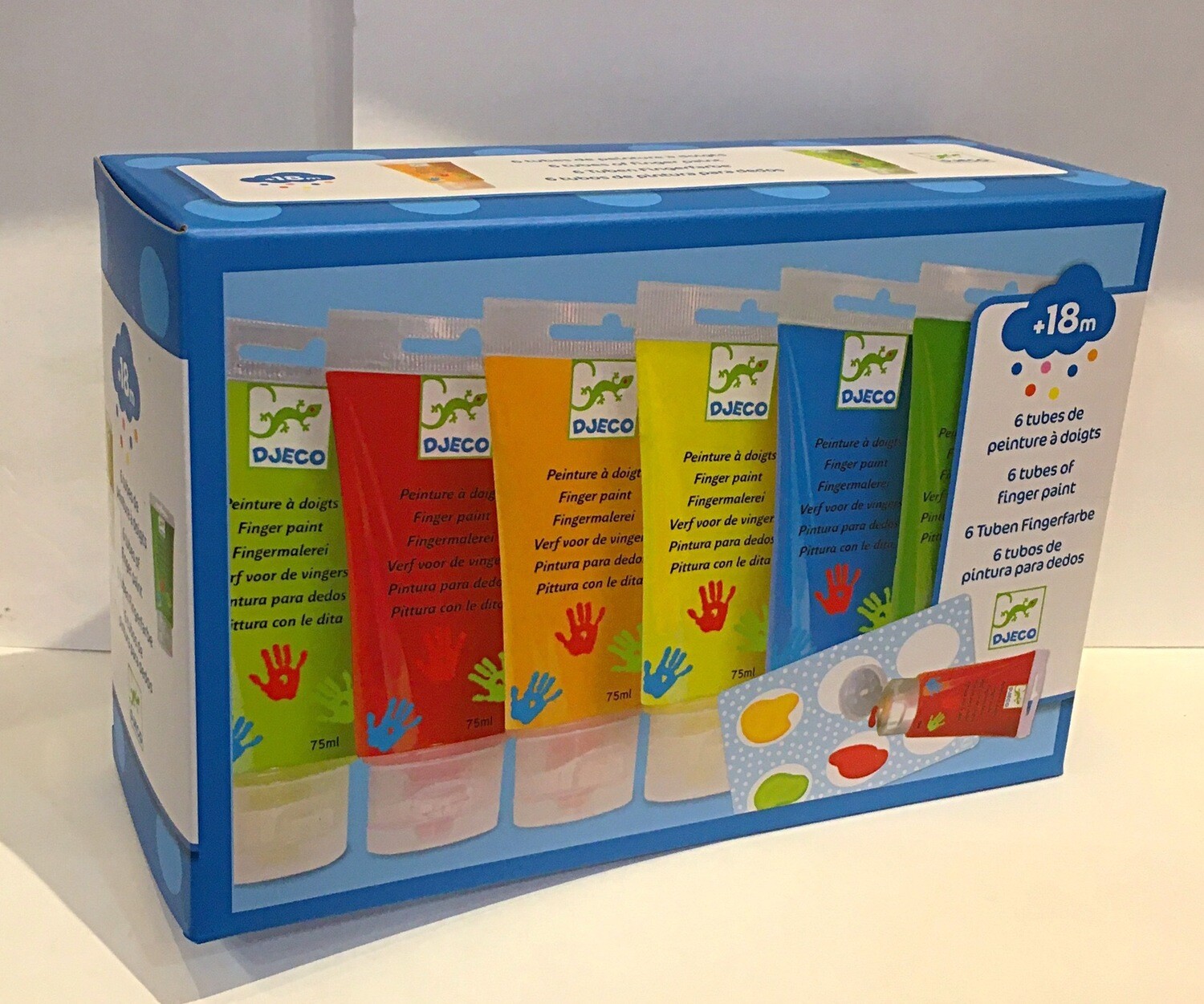Djeco 6 Tubes of Finger Paint for Toddlers and Little Ones 
