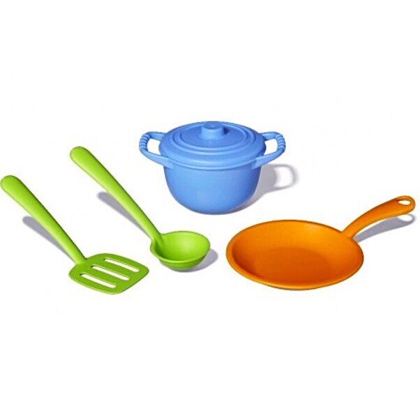 Green Toys Chef Set Pot, Pan &amp; Utensils