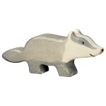 Holztiger wooden animal Badger