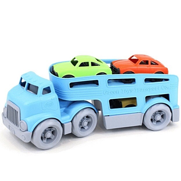 Green Toys Car Transporter truck with Cars