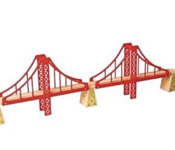 Double Suspension Bridge addition for wooden train sets