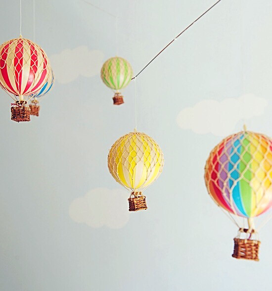 Hot Air Balloon Mobile Primary Colours