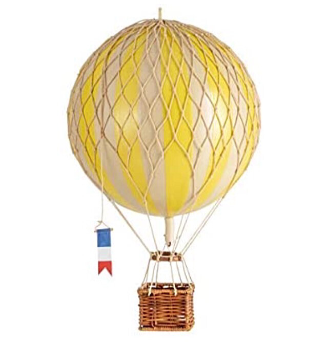 Hot Air Balloon Medium Yellow