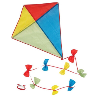 Vilac Traditional Fabric Diamond Shape Kite Primary Colours