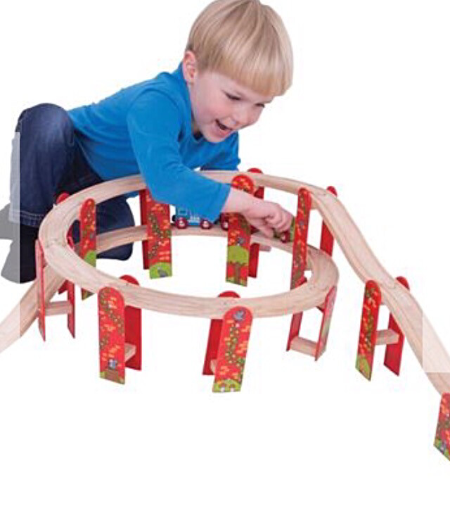 Train Bridge High Level Expansion Set A Wooden Railway Accessory