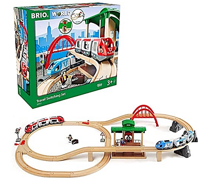 Brio Travel Switching Wooden Train Set