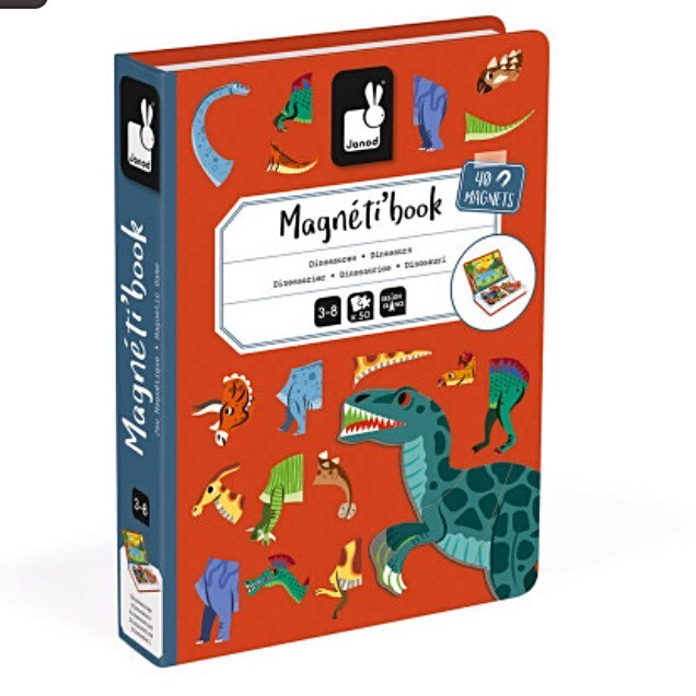 Janod Magnetic Book Dinosaurs