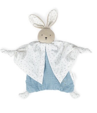 Kaloo Organic Cotton DouDou Blue Bunny Rabbit Baby Comforter