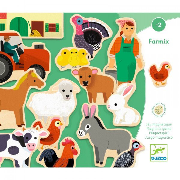Djeco Wooden Magnetic Farm From Age 2 Years Up