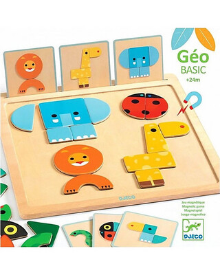 Djeco Geo Basic Creative Fun Magnetic Wooden Game