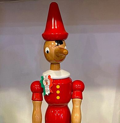 Classic Wooden Pinocchio made In Italy 70cm
