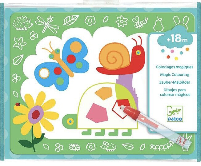 Djeco Art, No Mess Magic Colouring with Water for Little Ones from 18 Months