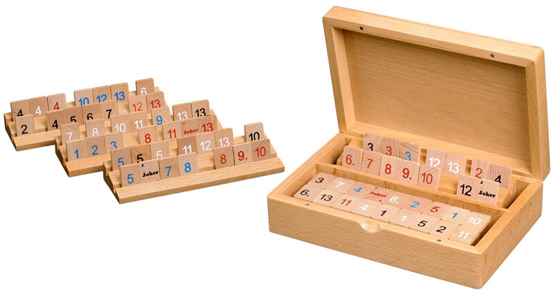 Rummy Game Travel size with Wooden Pieces