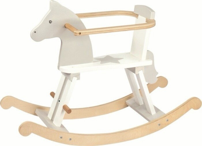 Goki Wooden Rocking Horse with Removable Safety Frame